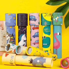 Classic Kaleidoscopes Educational Toys Return Gifts Paper Tumble Tube Prism Lens Old Fashioned Vintage Toys Party Favor Valentines Gift for Kids