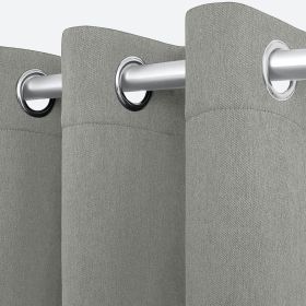 Blackout Curtains for Bedroom Pack of 2 Cool Silver Color 84 inch Long Blind Off Grommet Curtains Thick Black Out Window Screen No Light Drapes 4
