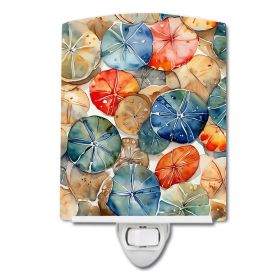 NEW Sand Dollars Ceramic Night Light Compact, UL-Certified, Ideal for Bedroom, Bathroom, Nursery, Hallway, Kitchen, 6x4x3, Multicolor