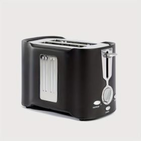 2 Slice Toaster, Quick & Even Results Every Time, Wide Slots Fit Any Size Bread Drop-Down Crumb Tray for Easy Clean Up, Stainless Steel