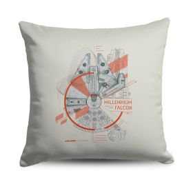 Star Wars Classic Millennium Falcon Blueprint Throw Pillow 18 x 18 inches