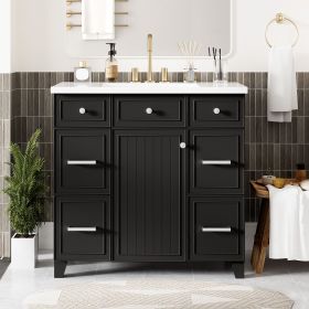 36" Bathroom Vanity Cabinet with Sink Top Combo Set, Single Sink, Shaker Cabinet with Soft Closing Door and Drawer