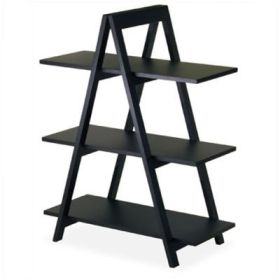 BookModern 3-Tier A-Frame Display Shelf Bookcase in Black