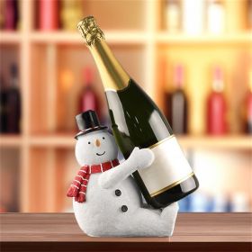 Snowman Wine Holder, Tabletop Wine Racks, Wine Bottle Holder With Handles Reusables Wine Bags, Unique Wine Bottle Holder, Tabletop Wine Racks For (Option: Snowman)