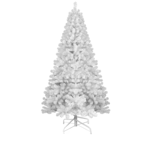 6ft PVC White Christmas Tree ,Environmentally Friendly Fireproof Artificial Christmas Tree (Color: White)