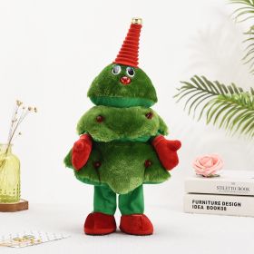 Singing Dancing Christmas Tree, Electric Wiggle Stuffed Christmas Tree Plush To Y With 8 Music Song, Lights, Animated Christmas Tree Table Cute D (Option: No instrument)