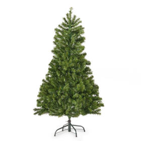 Hinged Tree Christmas Tree With 200 Clear Lights, Diameter 32 (Color: Green)