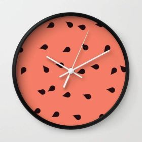 SCATTERED WATERMELON Wall clock (Color: Black)