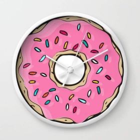 Doughnut Wall clock (Color: Black)